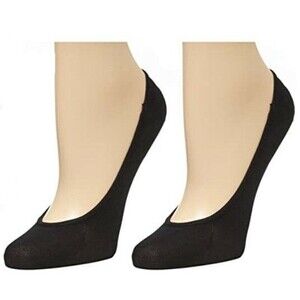Marilyn Monroe No-Show No-Slip Foot Liner Socks w Silicone Tab Black 6pk Sz 9-11